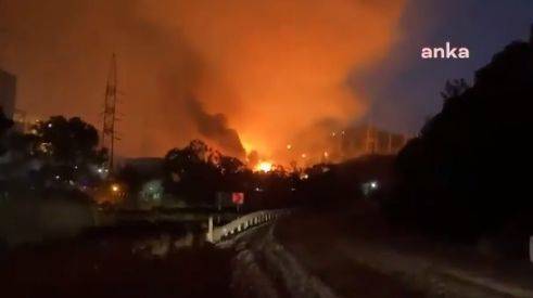 В Турции лесной пожар достиг ТЭЦ: людей эвакуируют