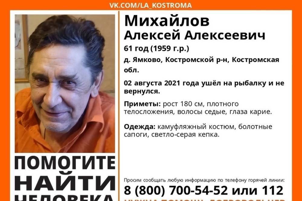 К поискам пропавшего в Костромском районе пенсионера подключился вертолет