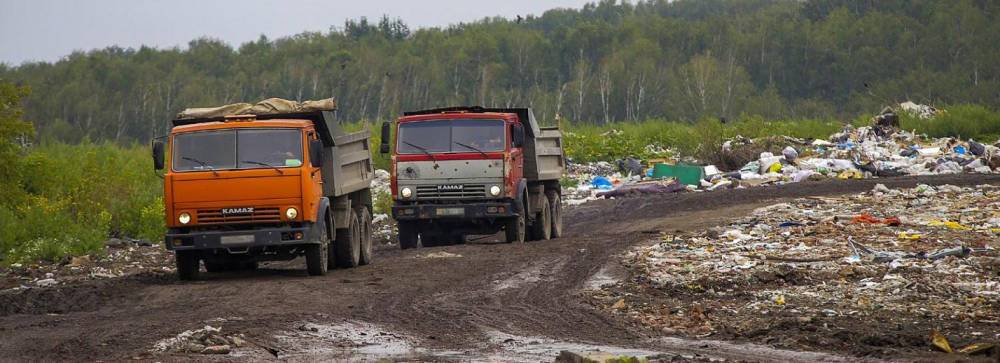 В Новосибирске с высоты птичьего полета сняли Гусинобродский мусорный полигон