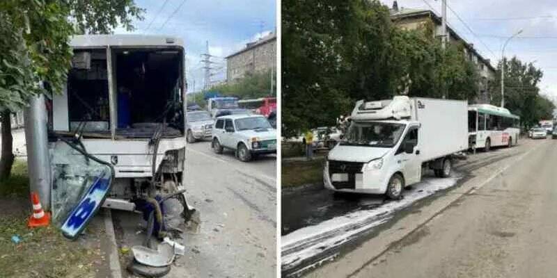 Три человека пострадали в ДТП с участием автобуса и «ГАЗели» в Новосибирске