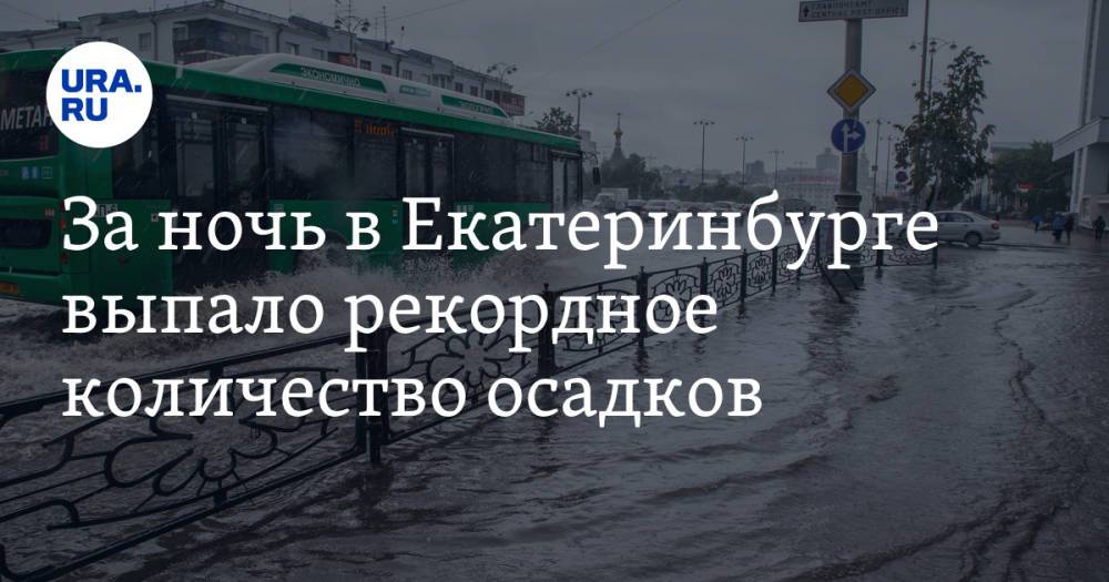 За ночь в Екатеринбурге выпало рекордное количество осадков