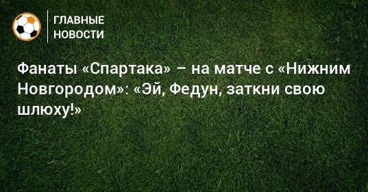 Фанаты «Спартака» – на матче с «Нижним Новгородом»: «Эй, Федун, заткни свою шлюху!»