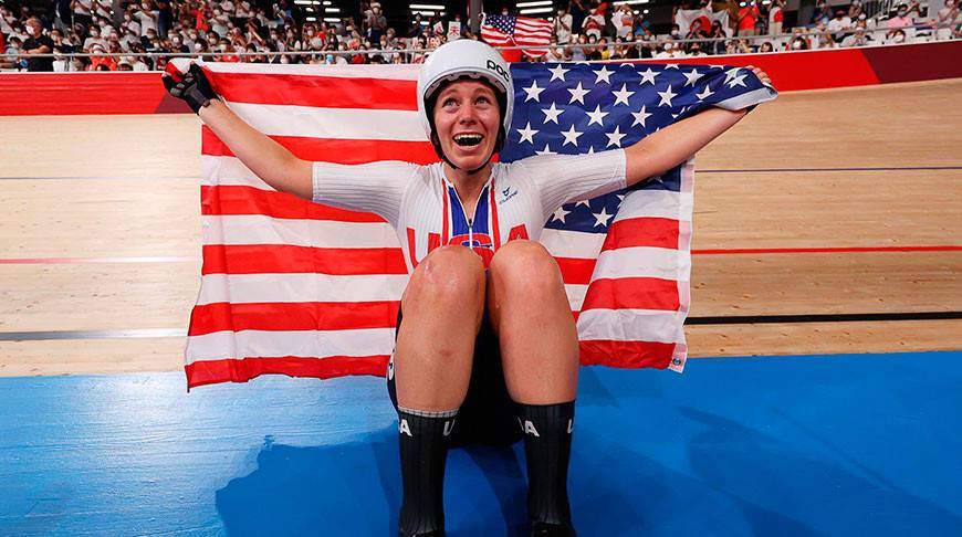 Американская велогонщица Дженнифер Валенте выиграла золото Олимпиады в омниуме