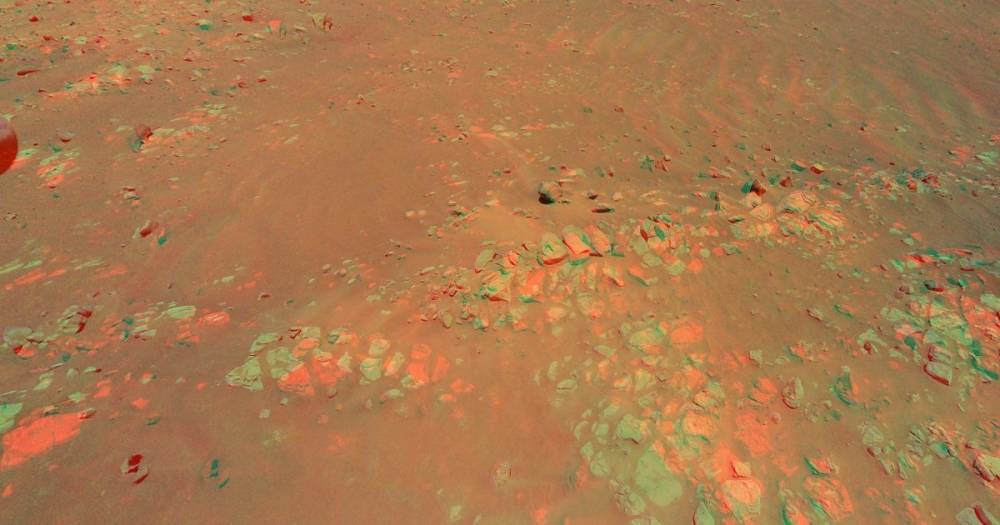 Марсианский вертолет Ingenuity запечатлел 3D изображение района Raised Ridges