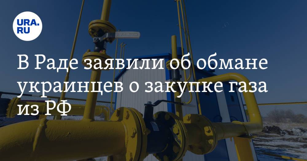 В Раде заявили об обмане украинцев о закупке газа из РФ. «Это программа „Лох плюс“»