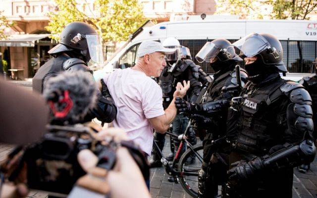 Полиция Литвы: митинг в Вильнюсе прошёл без особых эксцессов
