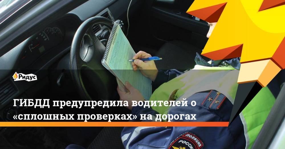 ГИБДД предупредила водителей о «сплошных проверках» на дорогах