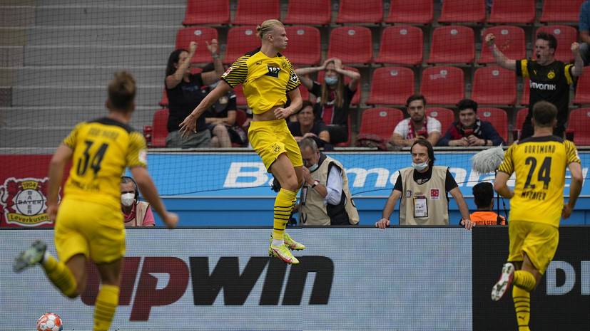 Дубль Холанда помог «Боруссии» одолеть «Байер» в матче с семью голами в Бундеслиге