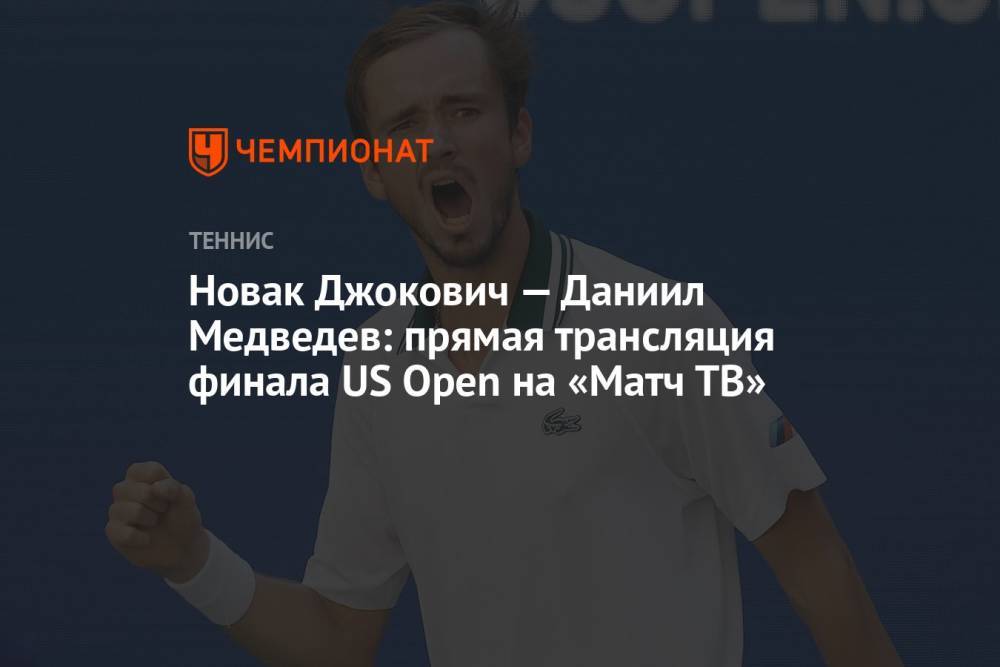 Новак Джокович — Даниил Медведев: прямая трансляция финала US Open на «Матч ТВ»