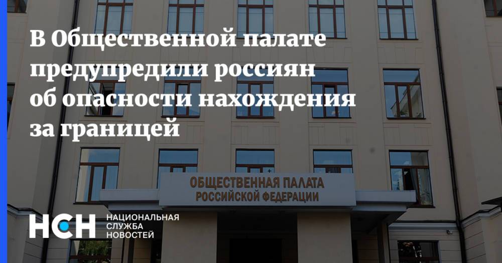 В Общественной палате предупредили россиян об опасности нахождения за границей