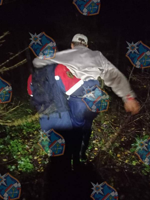 Спасатели нашли и вывели из леса около деревни Трубников Бор заблудившегося мужчину