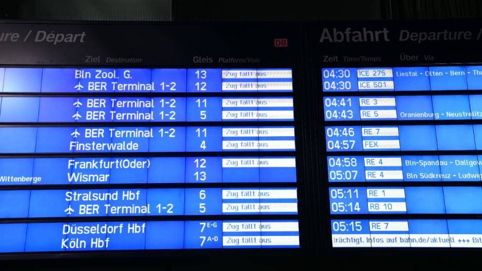 Пятидневный железнодорожный хаос: машинисты Deutsche Bahn снова вышли на забастовку