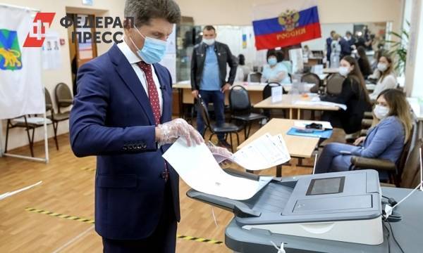 Глава Приморья Олег Кожемяко проголосовал на выборах