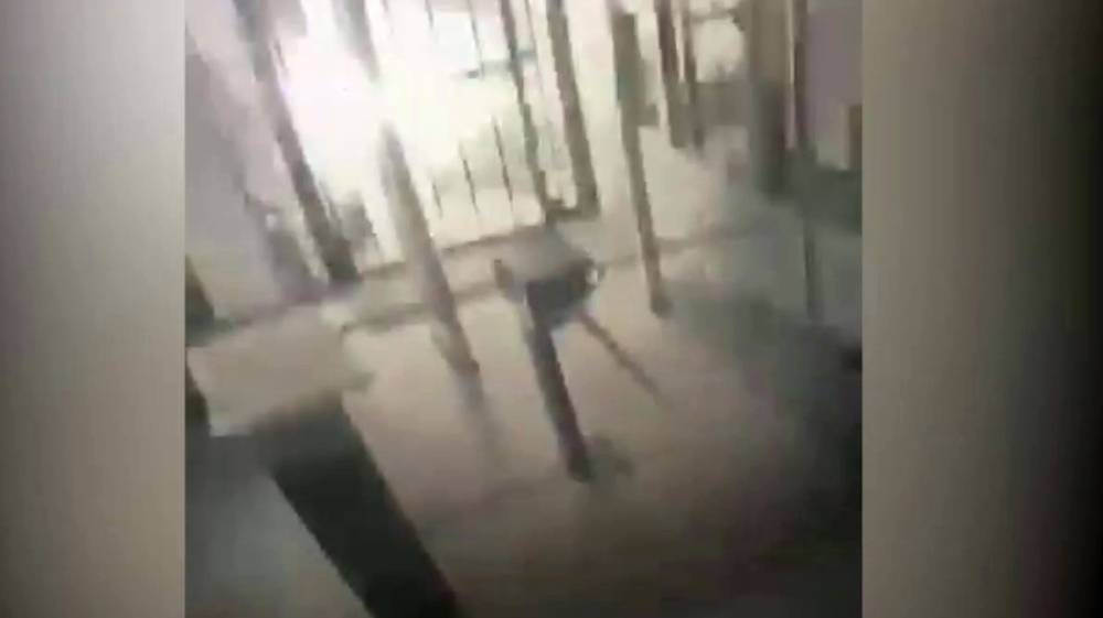 Появилось видео взрыва отдела полиции в воронежских Лисках изнутри