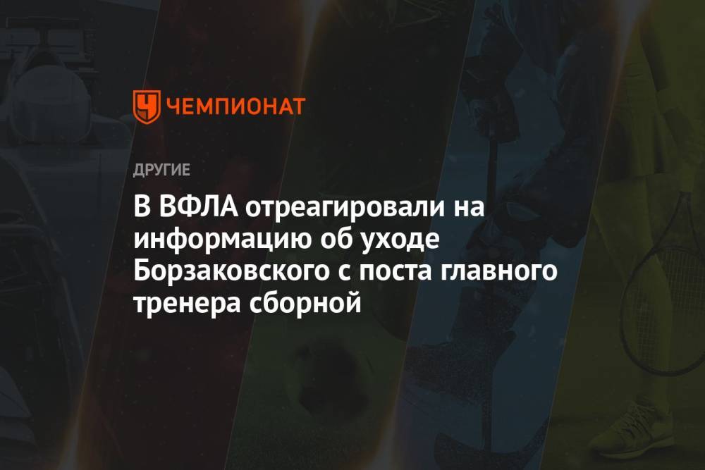 В ВФЛА отреагировали на информацию об уходе Борзаковского с поста главного тренера сборной