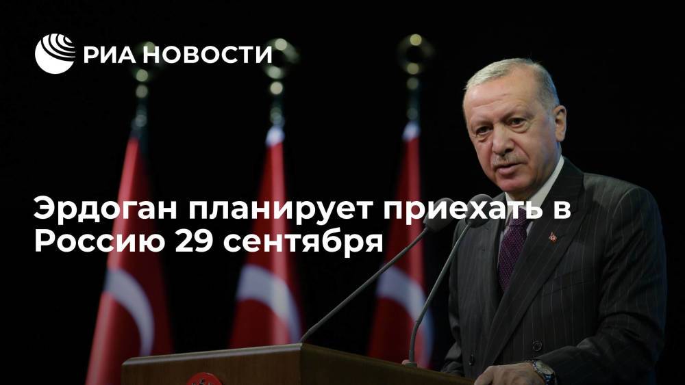Президент Турции Эрдоган планирует приехать в Сочи с визитом 29 сентября