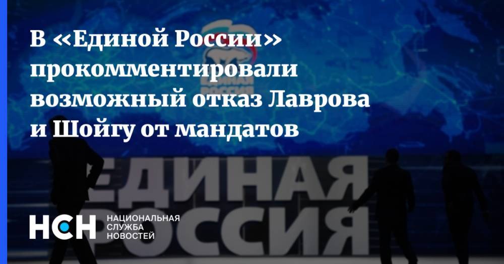 В «Единой России» прокомментировали возможный отказ Лаврова и Шойгу от мандатов