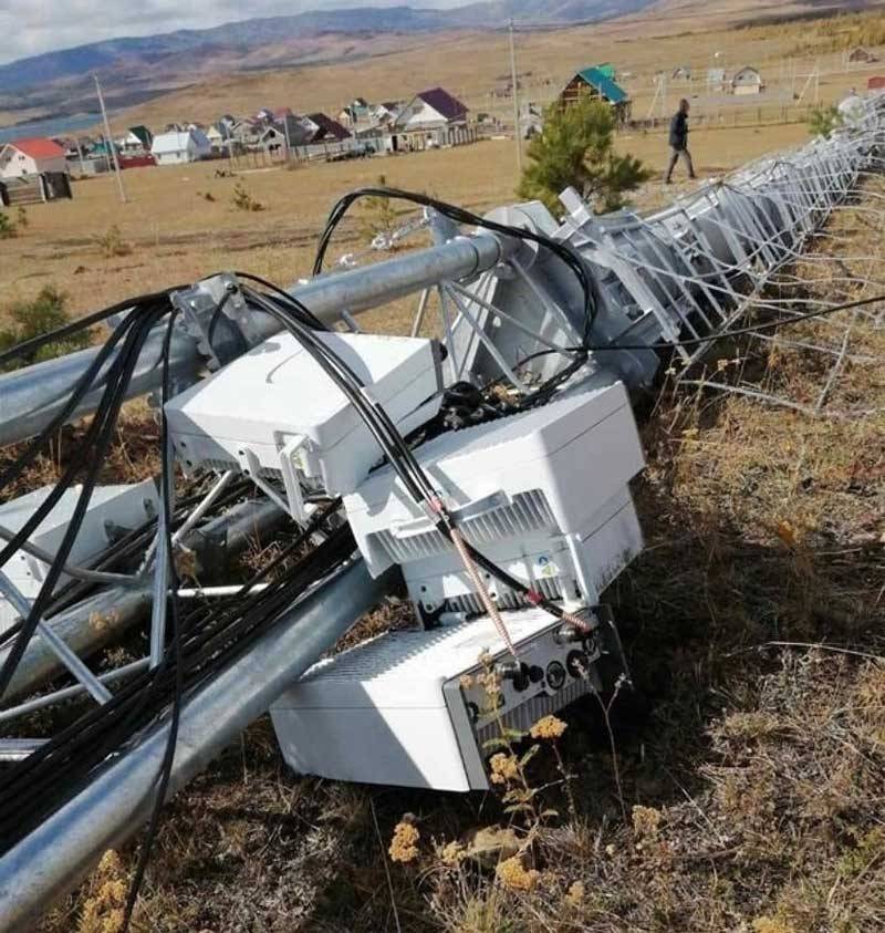 В Башкирии недовольные жители села снесли вышку сотовой связи