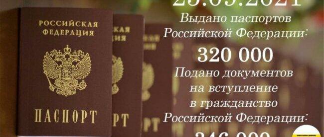 Стало известно, сколько жителей ОРДО уже получили Российские паспорта