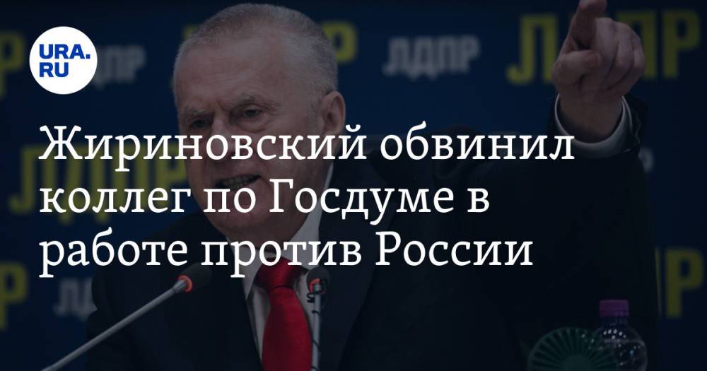 Жириновский обвинил коллег по Госдуме в работе против России. «Готовы вонзить нож в спину родины»