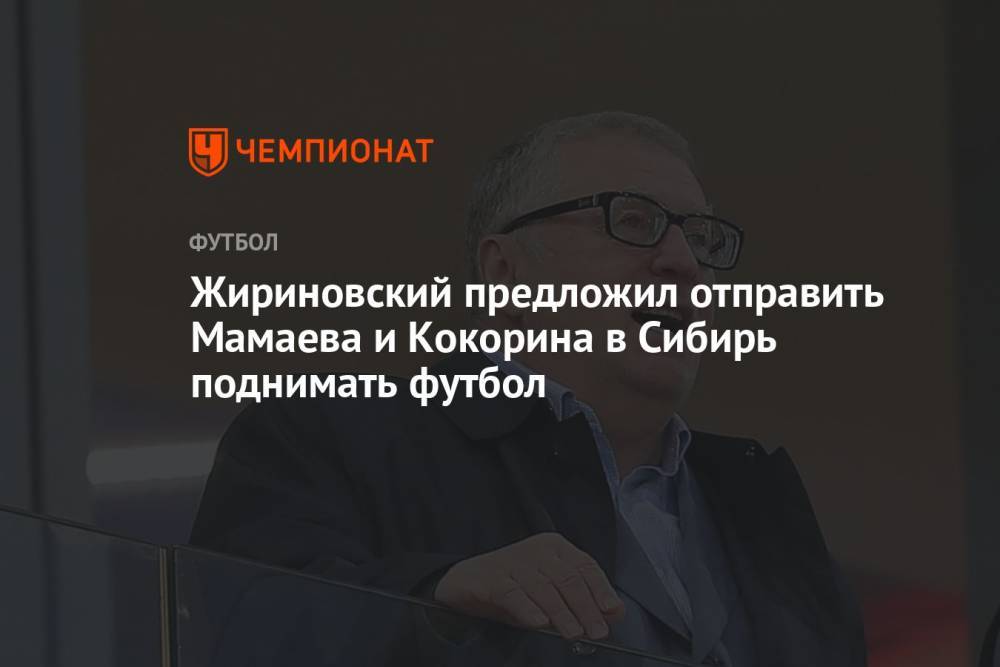 Жириновский предложил отправить Мамаева и Кокорина в Сибирь поднимать футбол