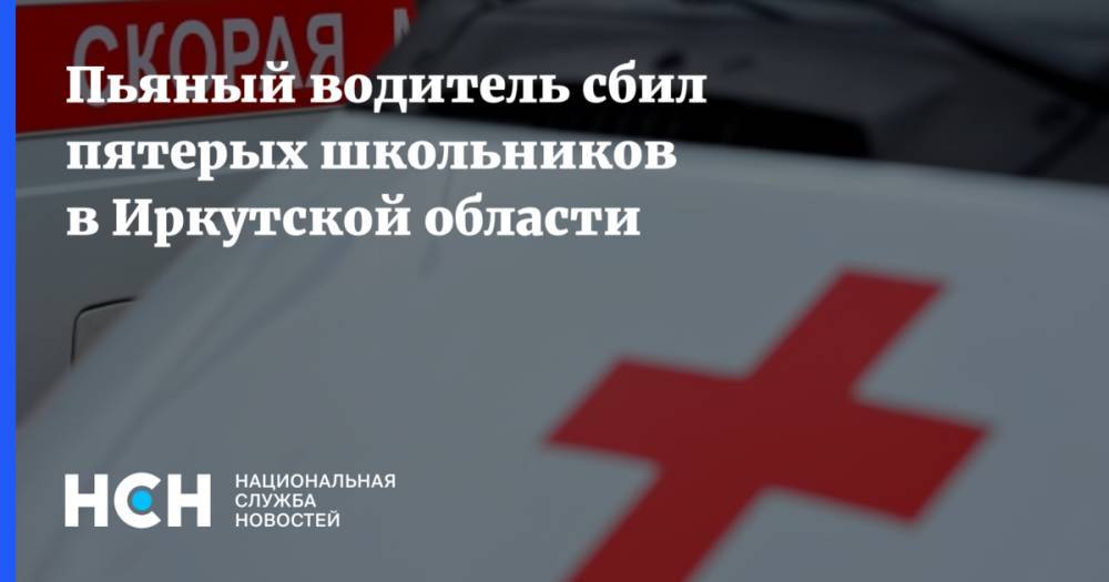 Пьяный водитель сбил пятерых школьников в Иркутской области