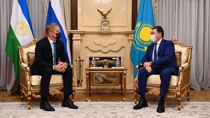 Глава Башкирии провёл рабочую встречу с Премьер-министром Казахстана