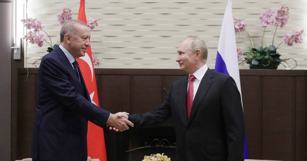 Путин Эрдогану: Отношения РФ с Турцией развиваются позитивно