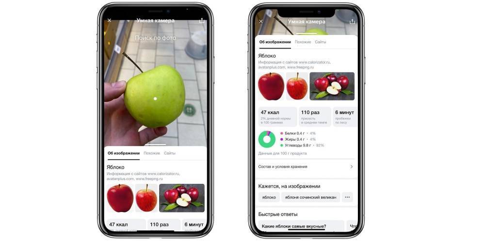 "Яндекс" научил камеру в приложении распознавать еду и калории