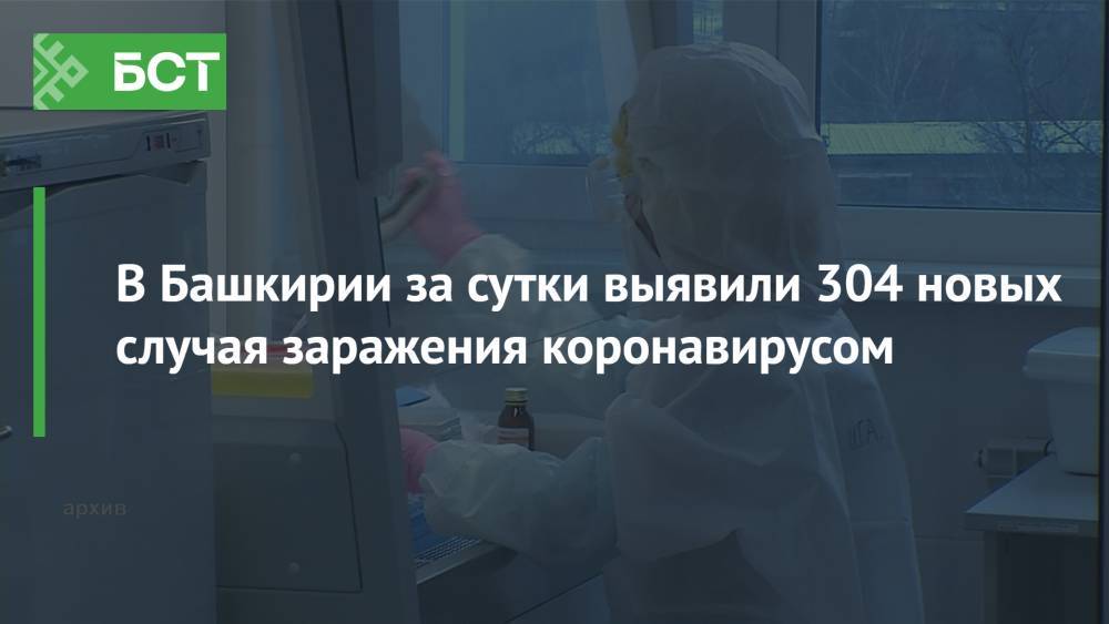 В Башкирии за сутки выявили 304 новых случая заражения коронавирусом