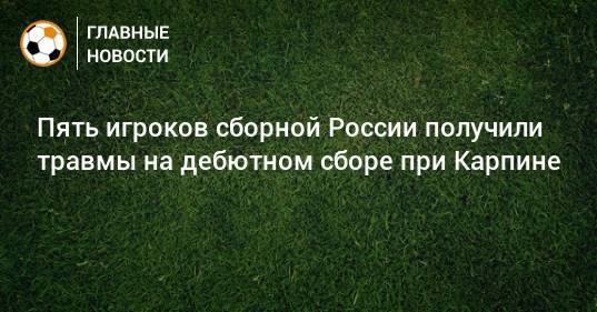 Пять игроков сборной России получили травмы на дебютном сборе при Карпине