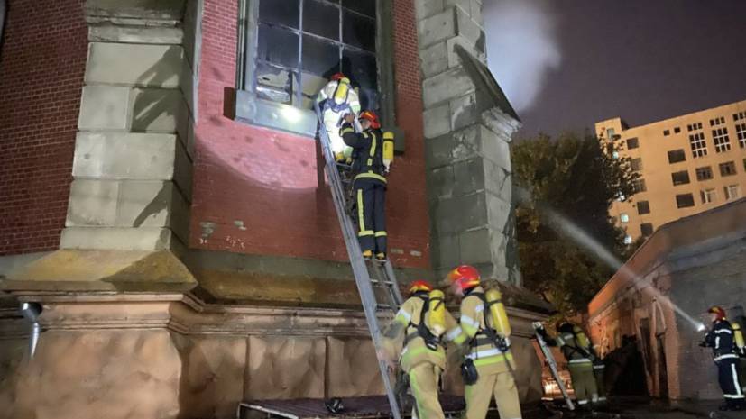 В Киеве произошёл пожар в римско-католическом костёле Святого Николая