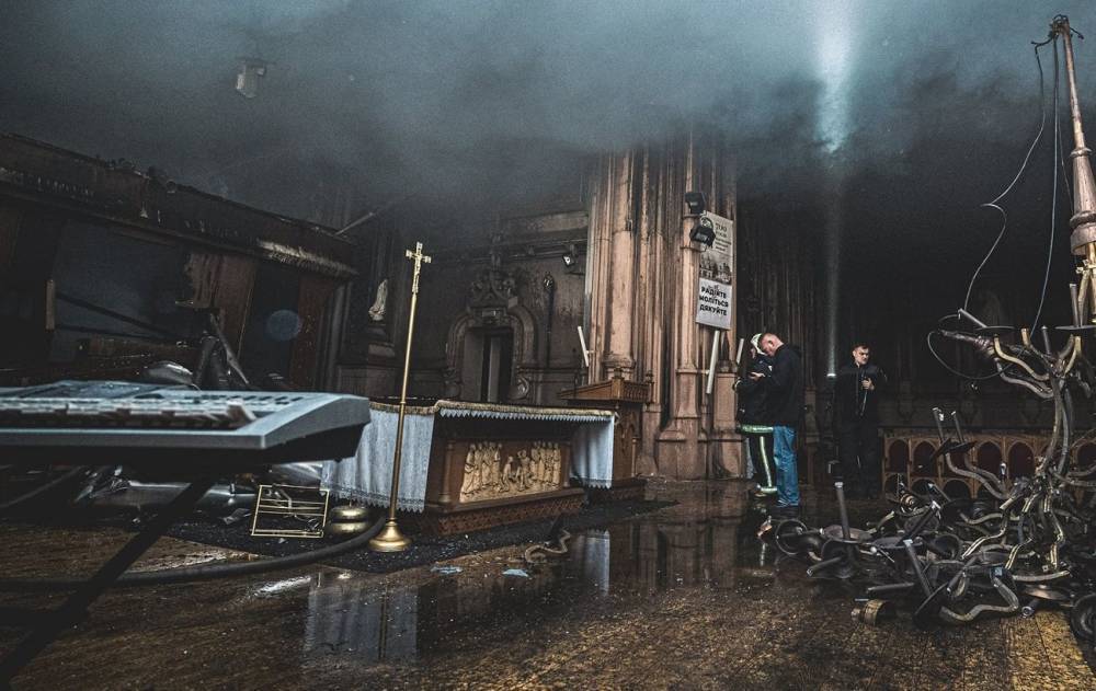 Пожар в столетнем костеле Святого Николая уничтожил уникальный орган
