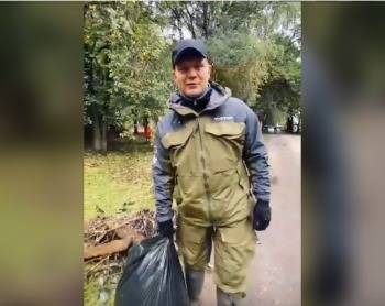 Сергей Воропанов похвалил активных вологжан, которые пришли на субботник в Парк Ветеранов