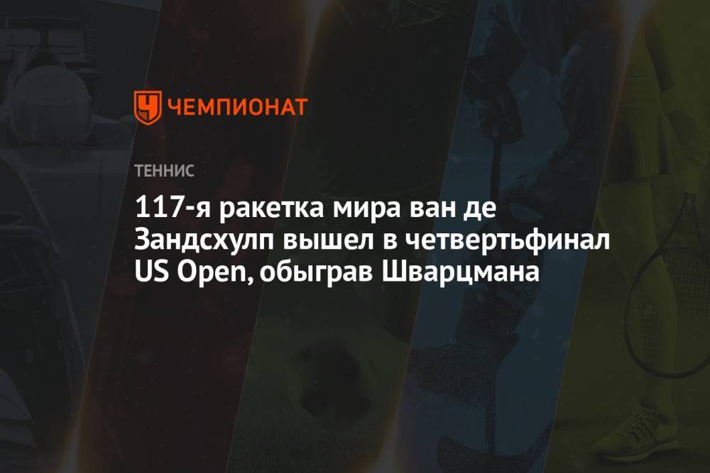 117-я ракетка мира ван де Зандсхулп вышел в четвертьфинал US Open, обыграв Шварцмана