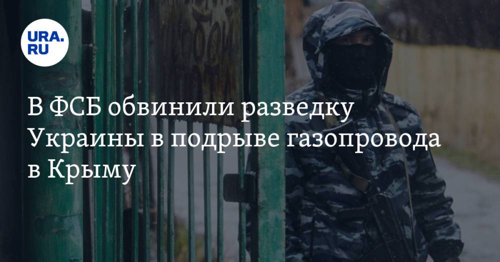 В ФСБ обвинили разведку Украины в подрыве газопровода в Крыму