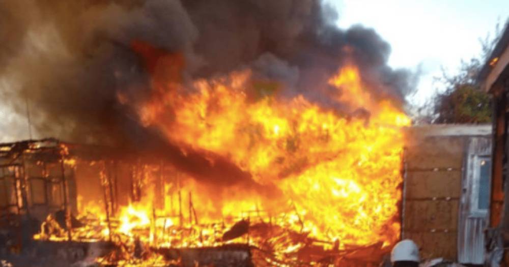 Эвакуировали 25 человек: в Затоке разгорелся пожар на базе отдыха (фото)