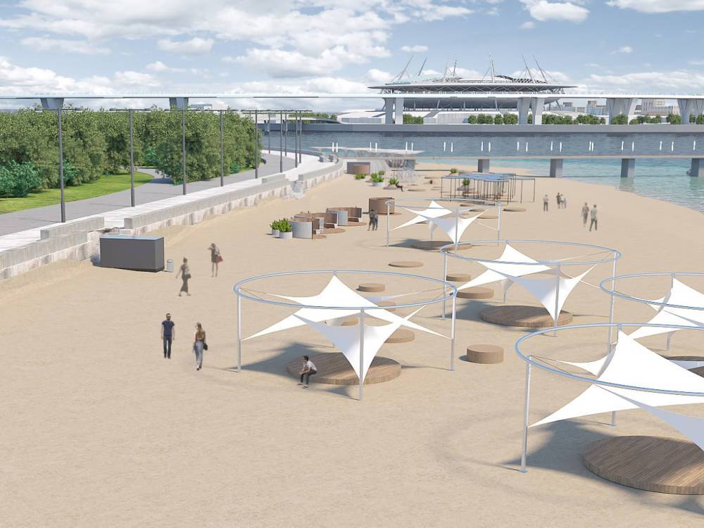 Благоустройство пляжа парка 300-летия Петербурга завершится к концу 2024 года