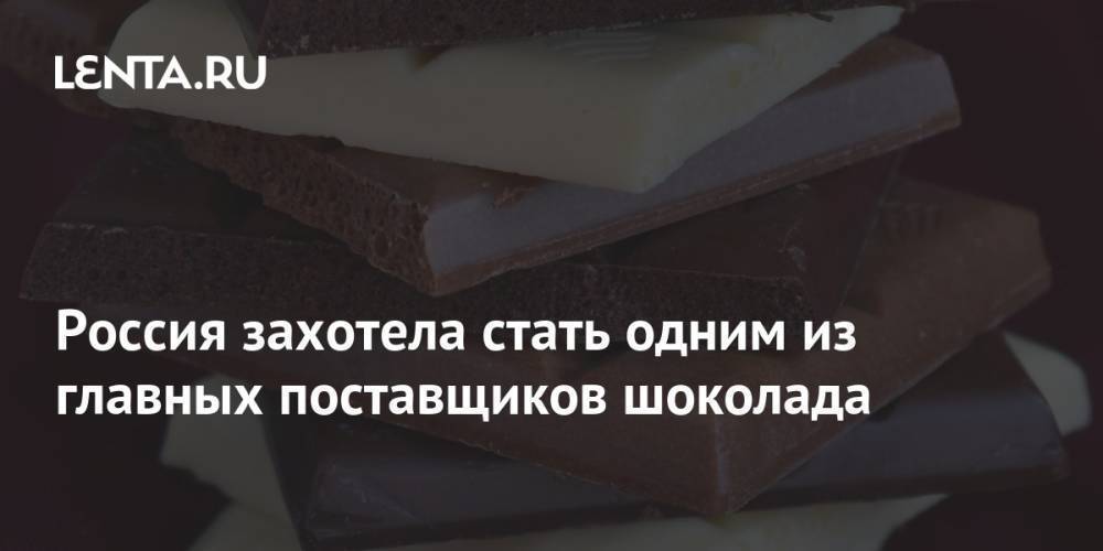 Россия захотела стать одним из главных поставщиков шоколада