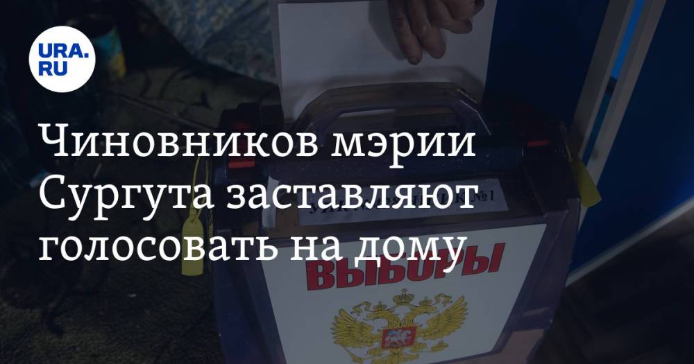 Чиновников мэрии Сургута заставляют голосовать на дому. Инсайд