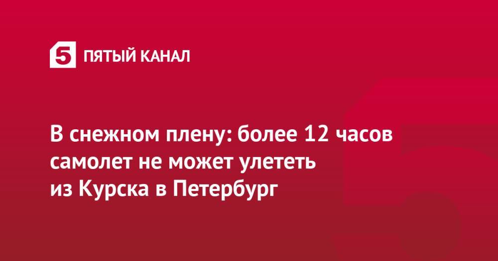 В снежном плену: более 12 часов самолет не может улететь из Курска в Петербург