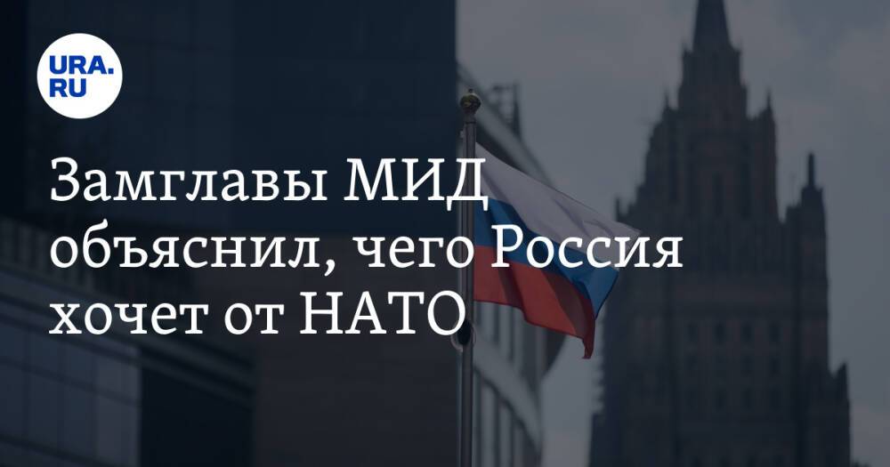 Замглавы МИД объяснил, чего Россия хочет от НАТО