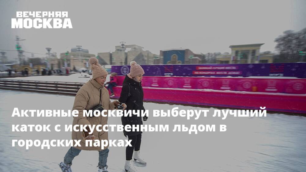 Активные москвичи выберут лучший каток с искусственным льдом в городских парках