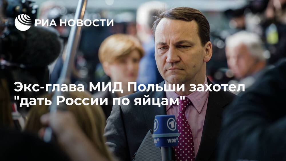 Евродепутат от Польши Сикорский утверждает, что Россия "получит по яйцам"
