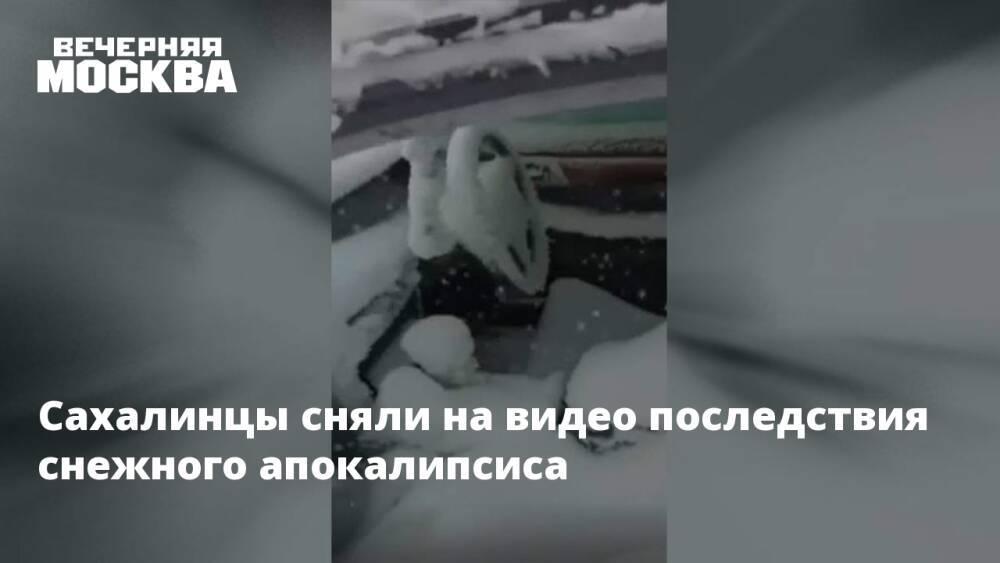 Сахалинцы сняли на видео последствия снежного апокалипсиса