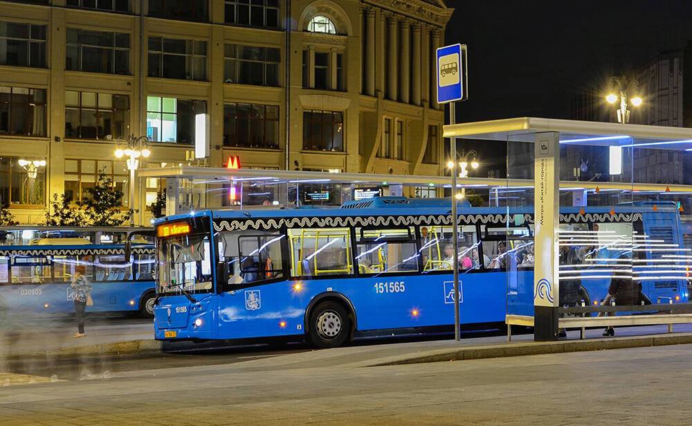 Москвичи стали вдвое чаще пользоваться ночными автобусами