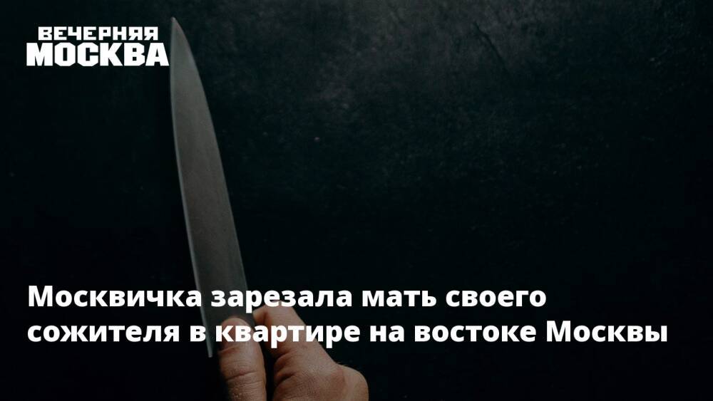 Москвичка зарезала мать своего сожителя в квартире на востоке Москвы