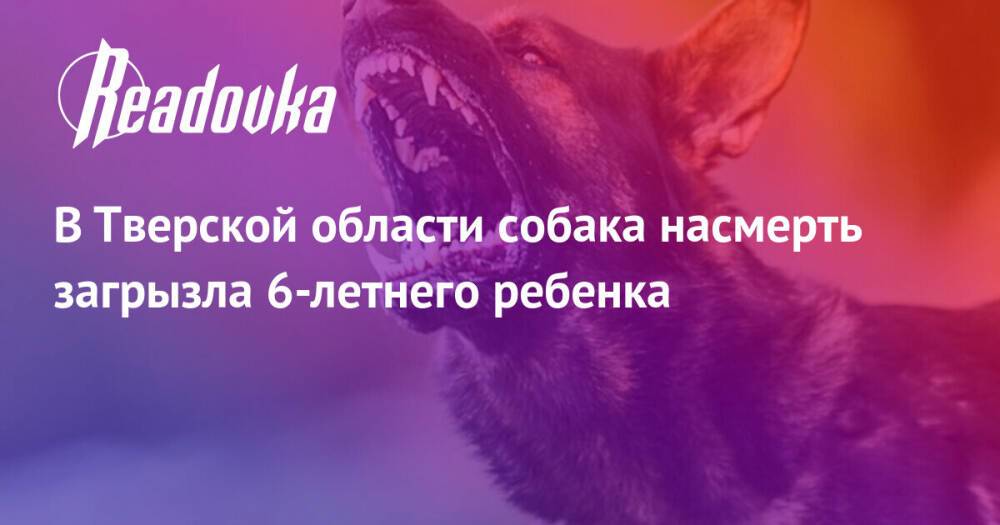 В Тверской области собака насмерть загрызла 6-летнего ребенка