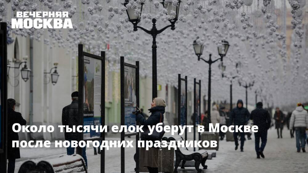 Около тысячи елок уберут в Москве после новогодних праздников