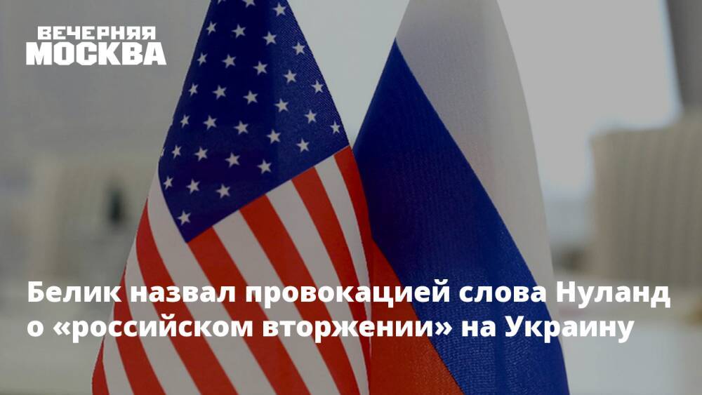 Белик назвал провокацией слова Нуланд о «российском вторжении» на Украину
